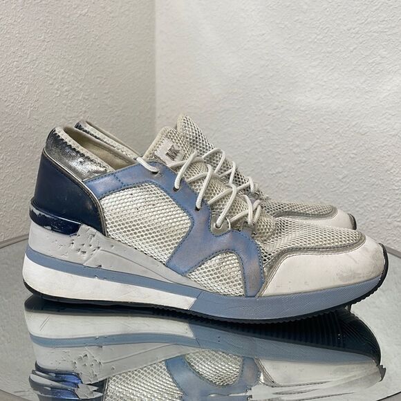 Michael Kors Liv Trainer Anthracite blue, white and silver size 9.5 - Picture 2 of 9